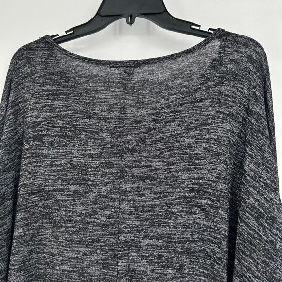 Ultra Freeze Marled Black Sweater Knit Top Dolman Sleeves Slouchy Oversized 2X - Picture 7 of 9